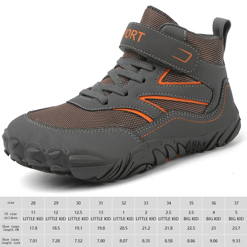 Children's Wide Toe Barefoot Kids Snow Boots Waterproof Non-Slip - The Kings Lots