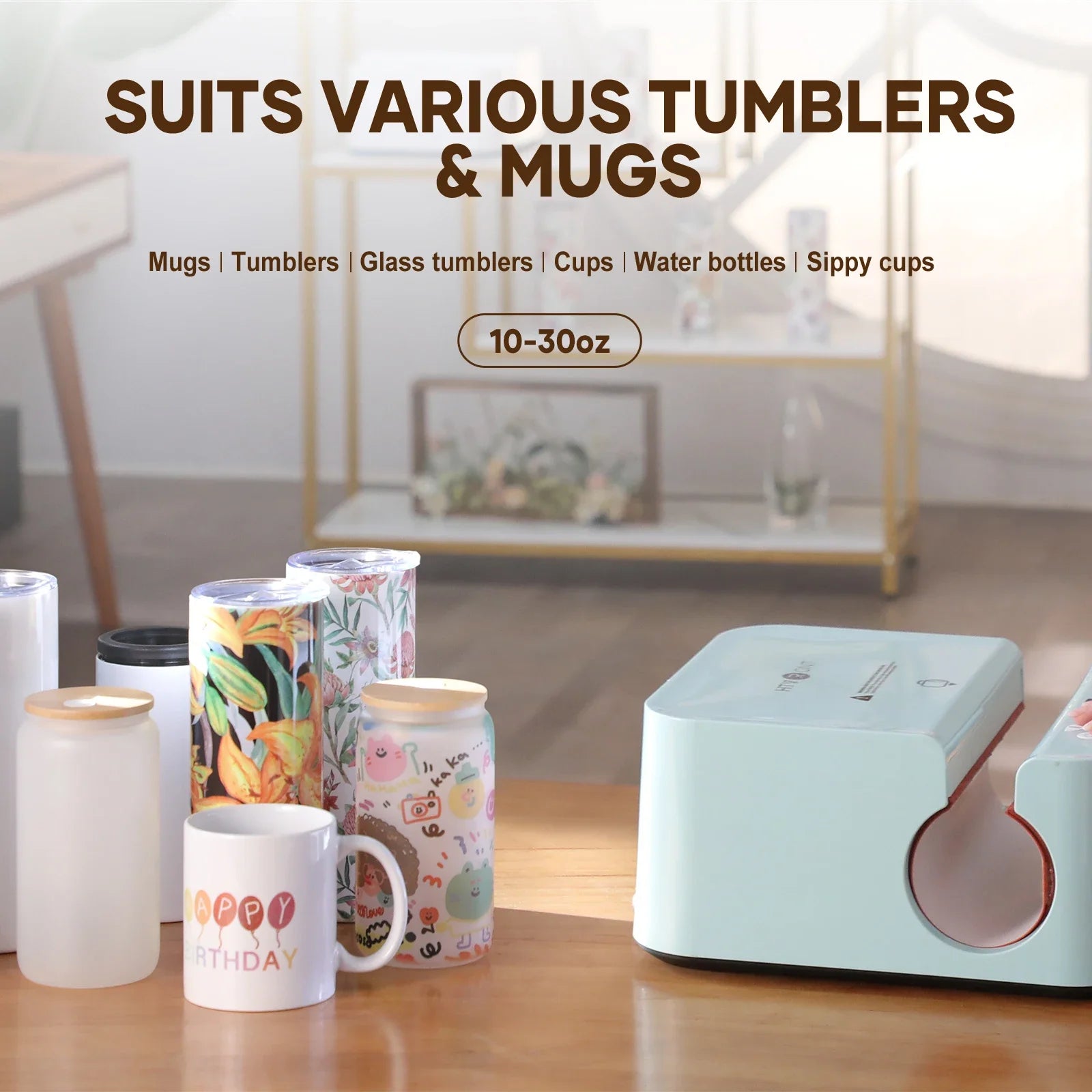 HTVRONT Automatic Mug Heat Press Machine DIY Sublimation - The Kings Lots