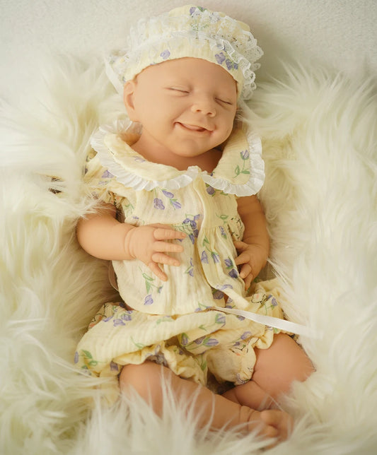 44cm Full Silicone Reborn Doll Dressable Dress Up Cute Soft Girls 2.76kg - The Kings Lots