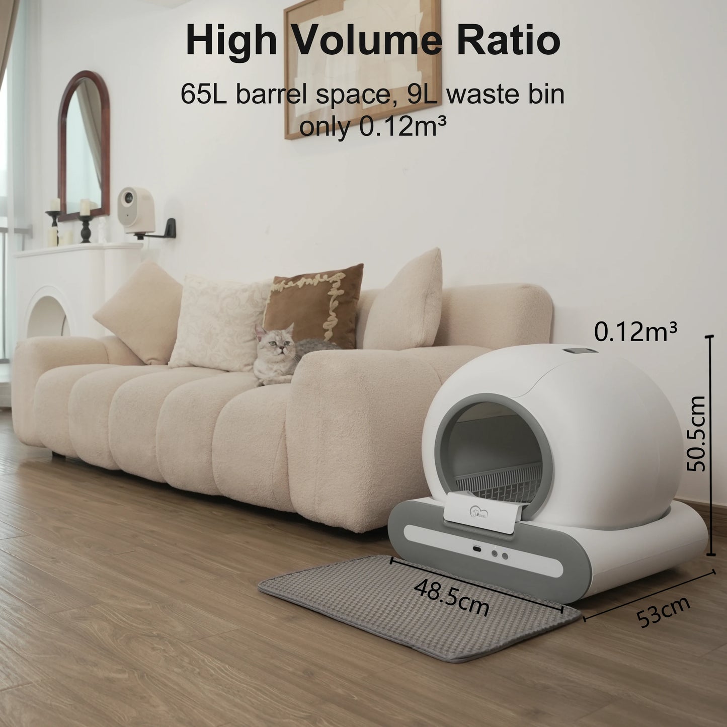 DOEL Automatic Cat Litter Box Self Cleaning for Large Cats - The Kings Lots