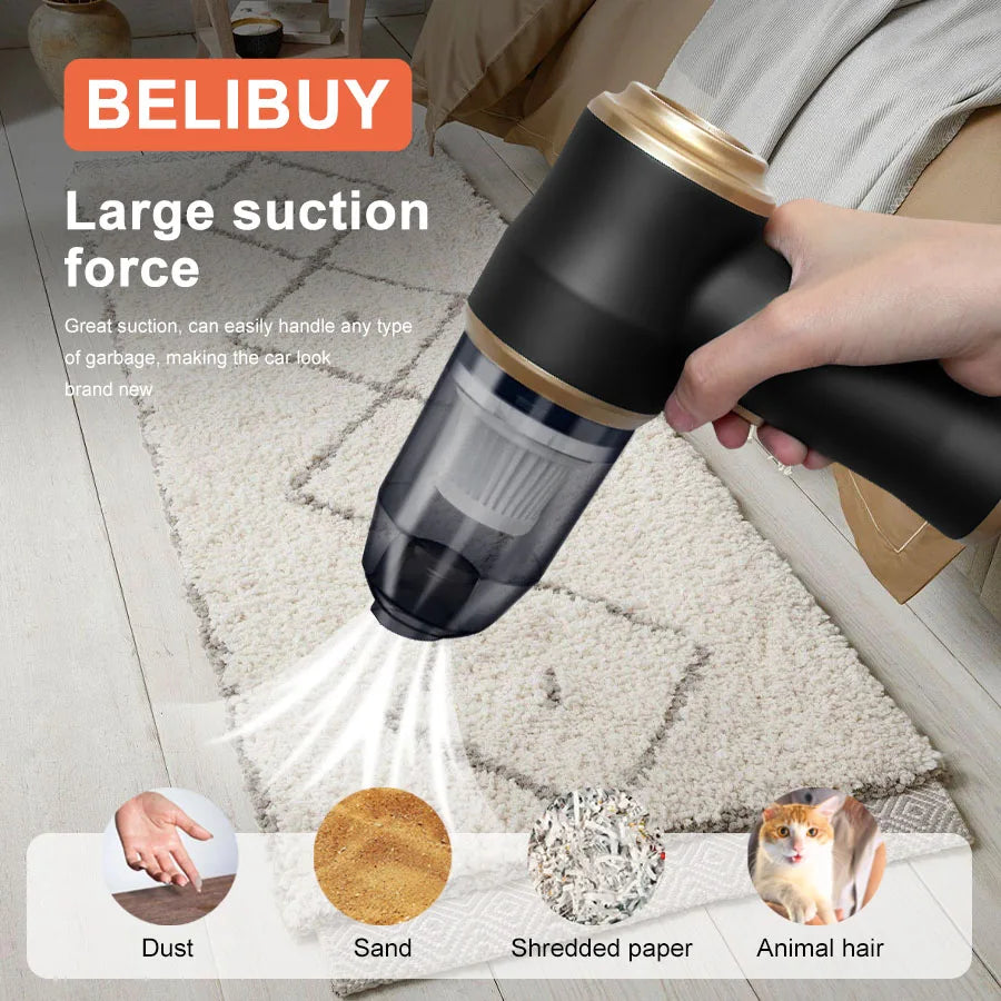BELIBUY Wireless Car Vacuum Cleaner for High Power Home Use - The Kings Lots