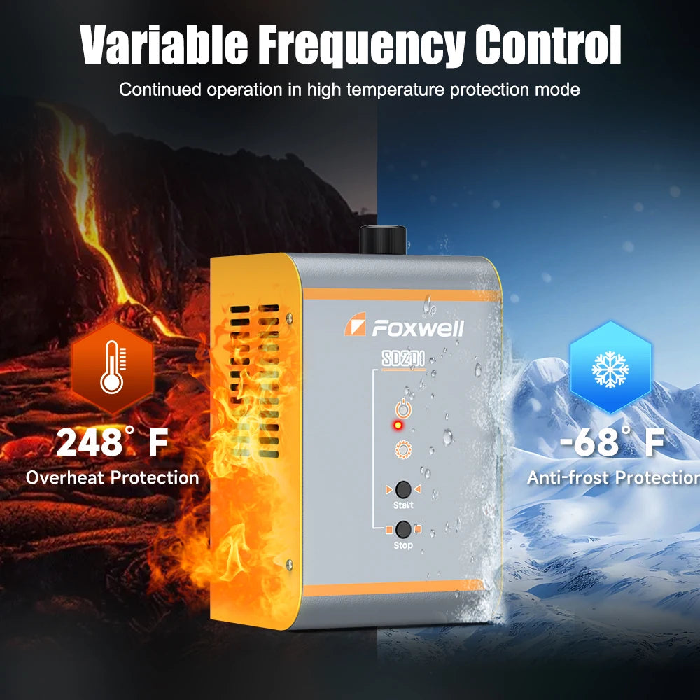 FOXWELL SD201 12V Car Smoke Leak EVAP Smoke Leak Tester Machine Vacuum Fuel Pipe Oil Leakage Detector Auto Diagnostic Tools - The Kings Lots