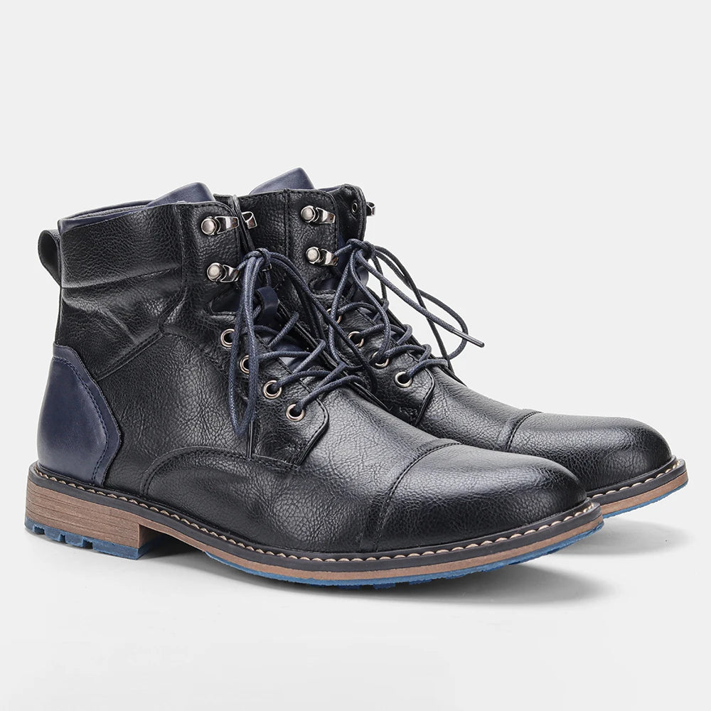 Brogue Men Chelsea Boots 2025 American Style Comfortable Fashion - The Kings Lots