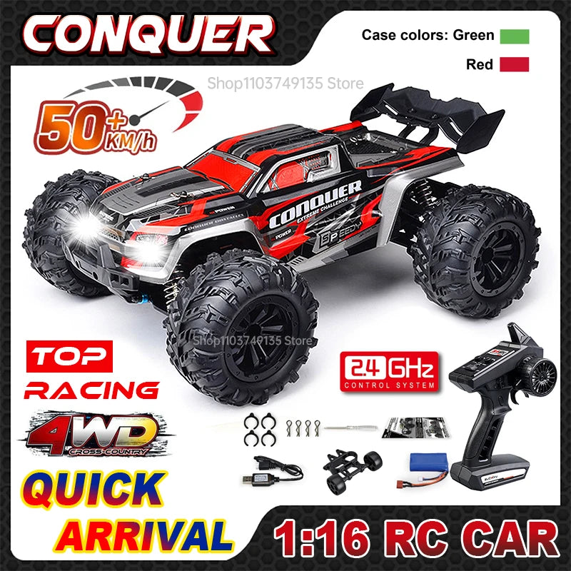 WLtoys 1:16 Scale Large RC Car 50km/h High Speed 4WD Toy - The Kings Lots