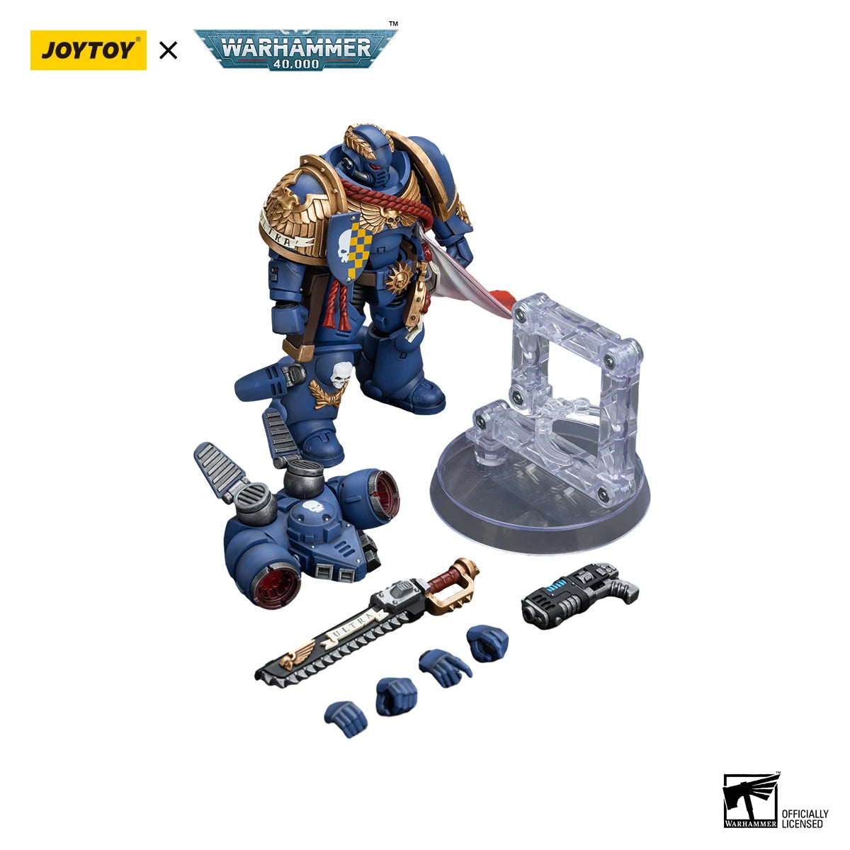 [IN STOCK] JOYTOY Warhammer 40K 1/18 Action Figure Ultramarines Jump Pack Captain - The Kings Lots