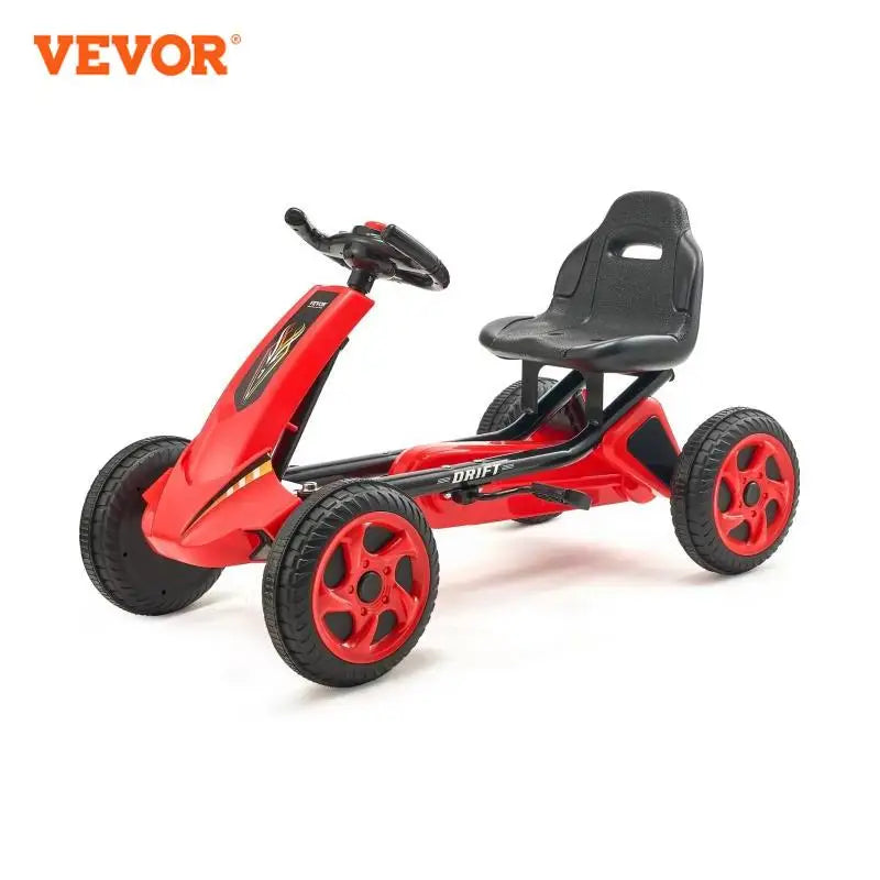 VEVOR 66lbs Kids Pedal Go Kart 4 Wheel Off-Road Pedal Ride On Toys with Adjustable Seat Outdoor Racer Pedal Car for Boys & Girls - The Kings Lots