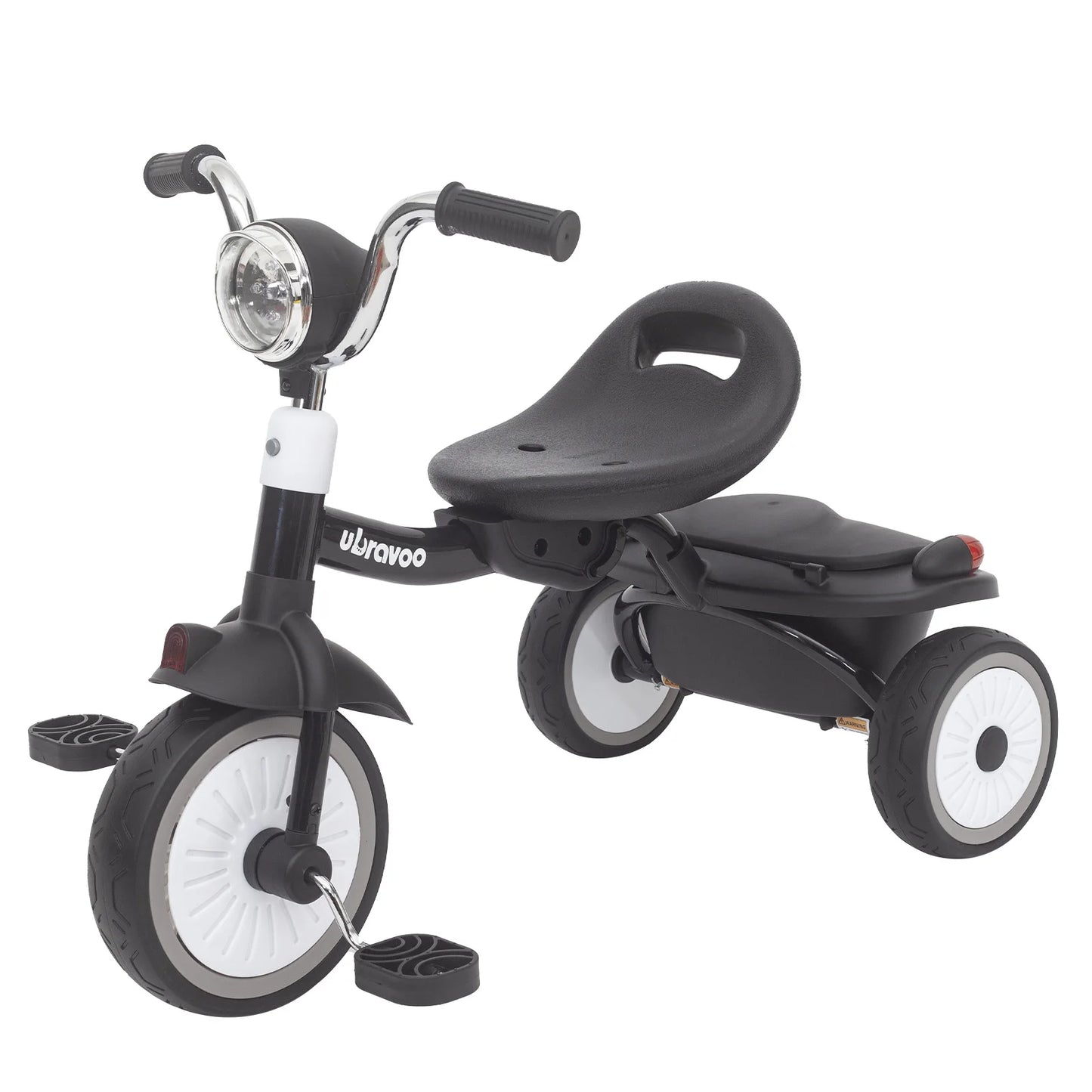 UBRAVOO Baby Foldable Tricycle Trike with Pedals,Unique PU Wheels with Elasticity Shock-absorbing Effect,Cool Lights,1-5 Years - The Kings Lots
