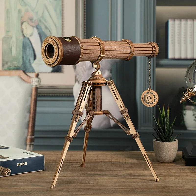 Robotime ROKR Monocular Telescope 3D Wooden Puzzle Game - The Kings Lots