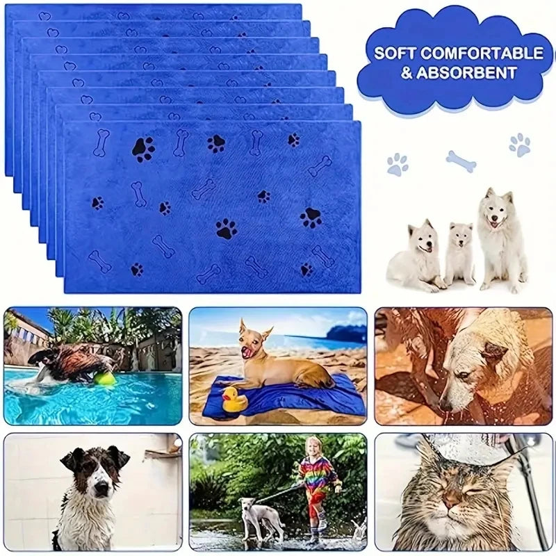 2pcs Soft Microfiber Dog Towels - Quick Dry, Absorbent Pet Bath & Grooming Towels For Dogs Dog Towels Pet Bath Drying Towels Dog - The Kings Lots