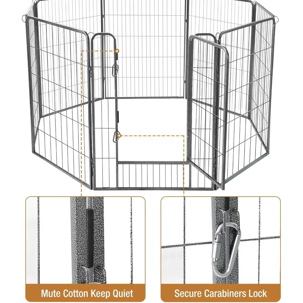 Dog Playpen Indoor & Outdoor Foldable Pet Exercise Fence Pen