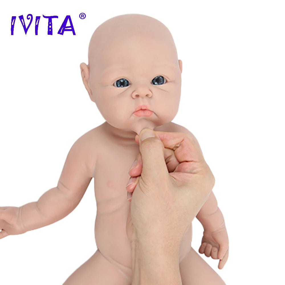 IVITA WG1525 47cm 3.29kg 100% Silicone Reborn Baby Doll - The Kings Lots