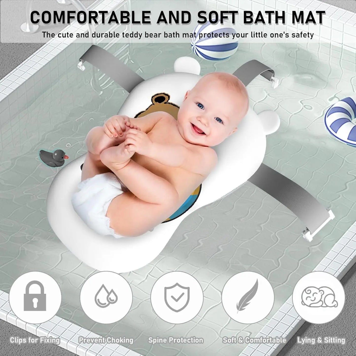 Baby Bathtub Real-Time Temperature Display Non-Slip Folding Tub - The Kings Lots